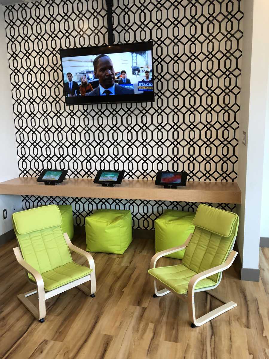 Kids' lounge with iPad stations